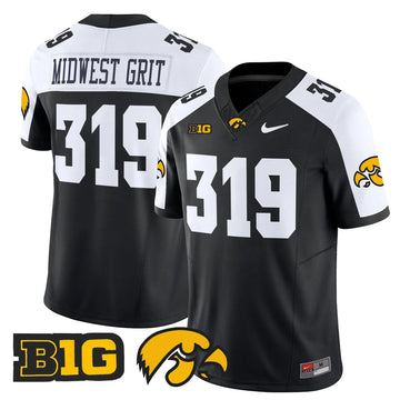 Personalized Iowa Hawkeyes 2026 Vapor Limited Jersey - Black Alternate / Midwest Grit 319 Stitched