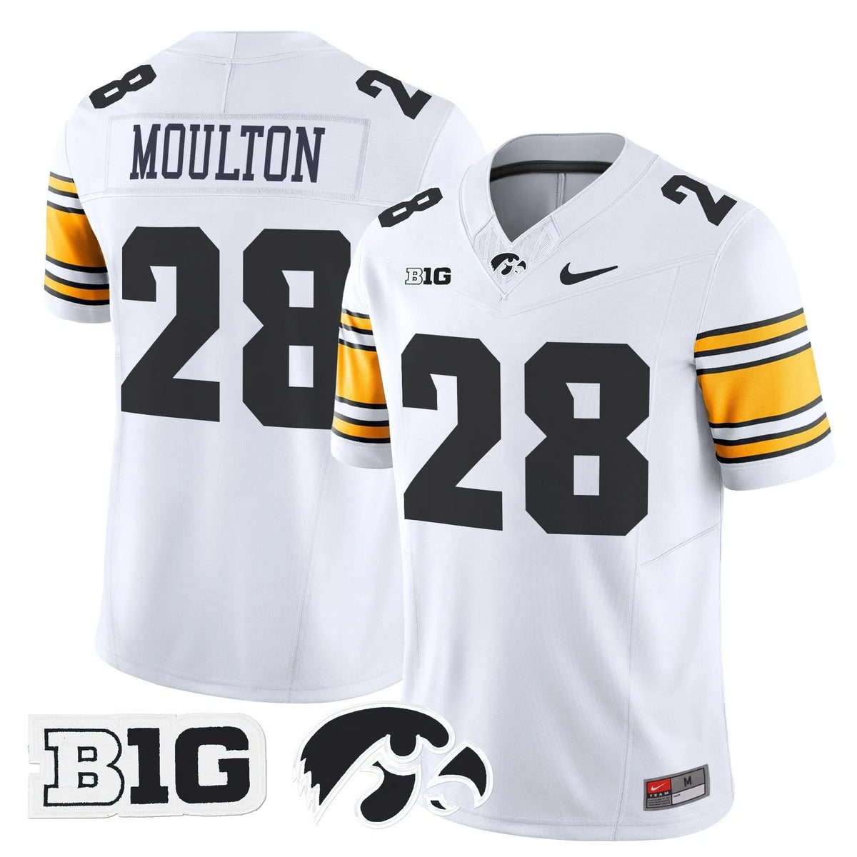 Personalized Iowa Hawkeyes 2026 Vapor Limited Jersey - White / Kamari Moulton Stitched