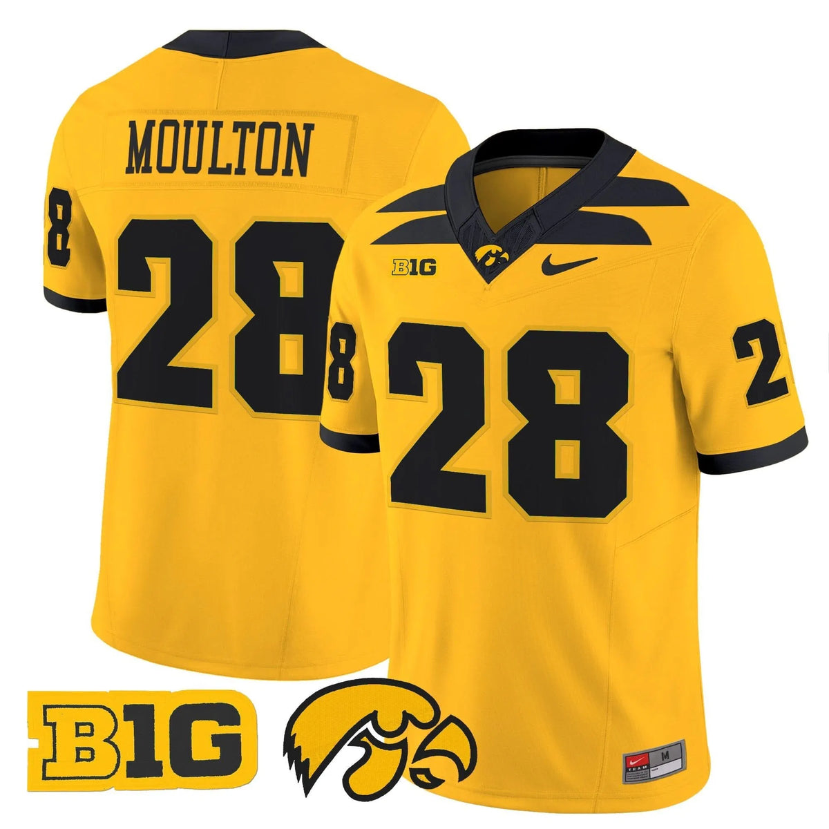 Personalized Iowa Hawkeyes 2026 Vapor Limited Jersey - Gold / Kamari Moulton Stitched