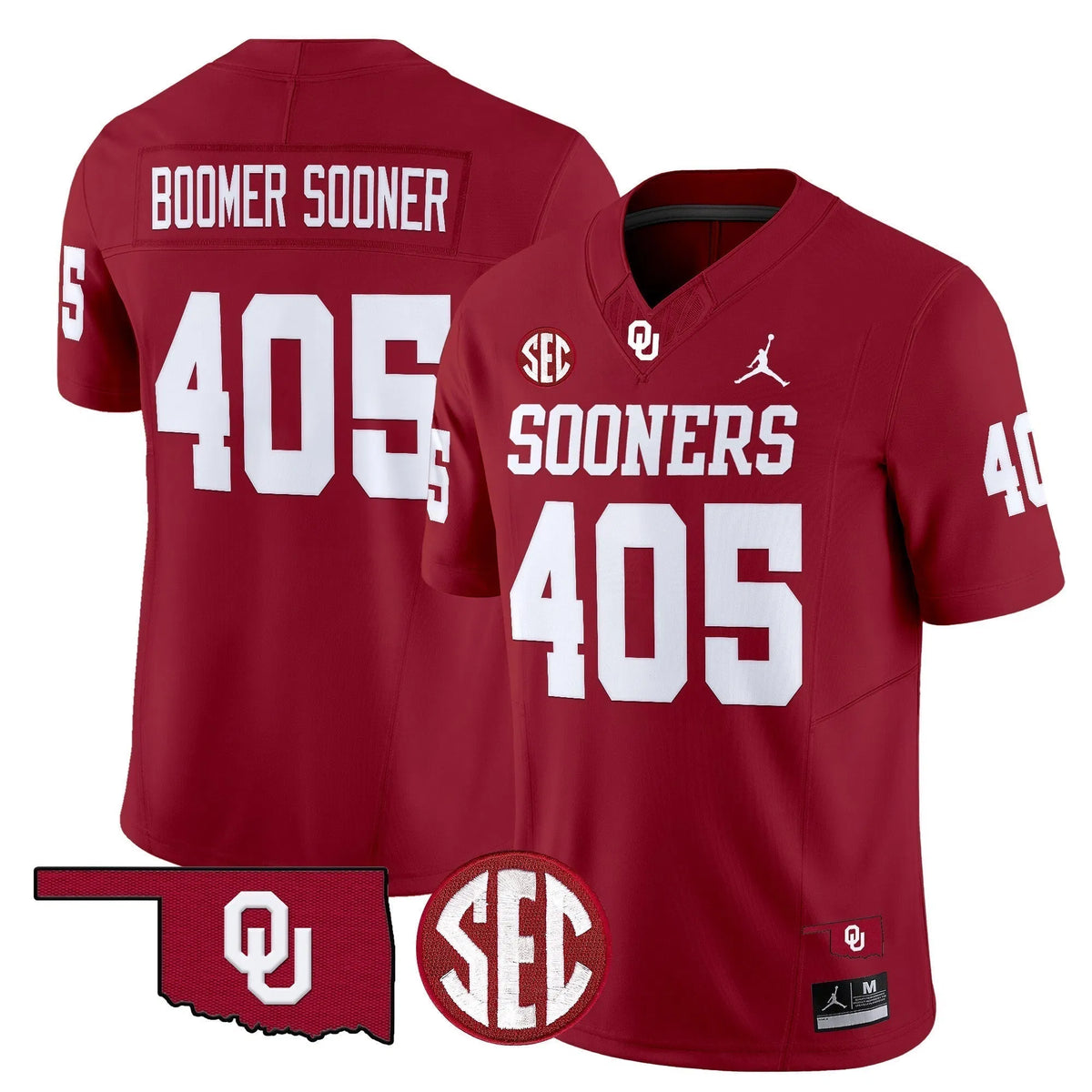 Personalized OS 2026 Vapor Limited Jersey - Crimson / Boomer Sooner 405 Stitched