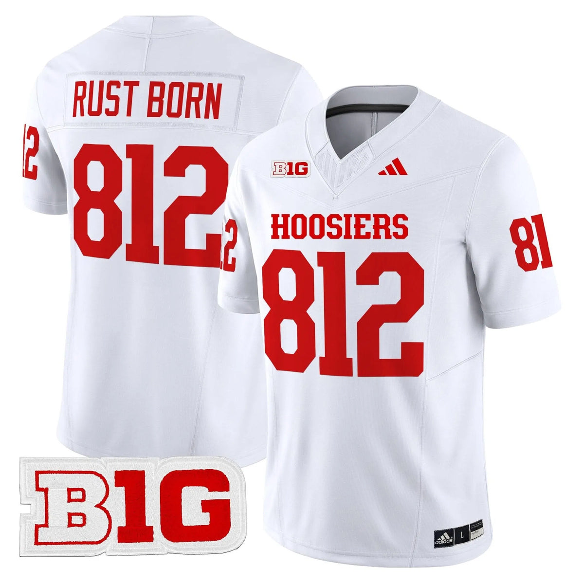 Personalized IND 2026 Vapor Limited Jersey - White / Rust Born 812 Stitched
