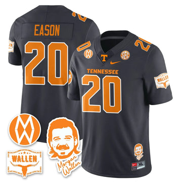 Personalized TV Morgan Wallen 2026 Jersey - Gray / Bryson Eason - 20 Stitched