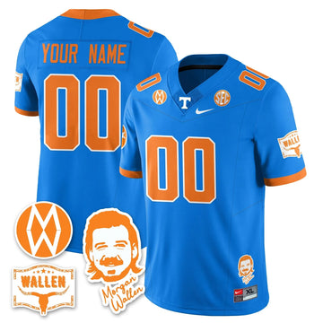 Personalized TV Morgan Wallen 2026 Custom Jersey - Blue Stitched
