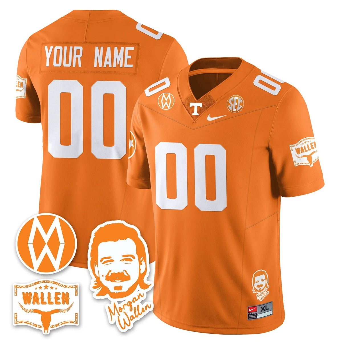 Personalized TV Morgan Wallen 2026 Custom Jersey - Orange Stitched
