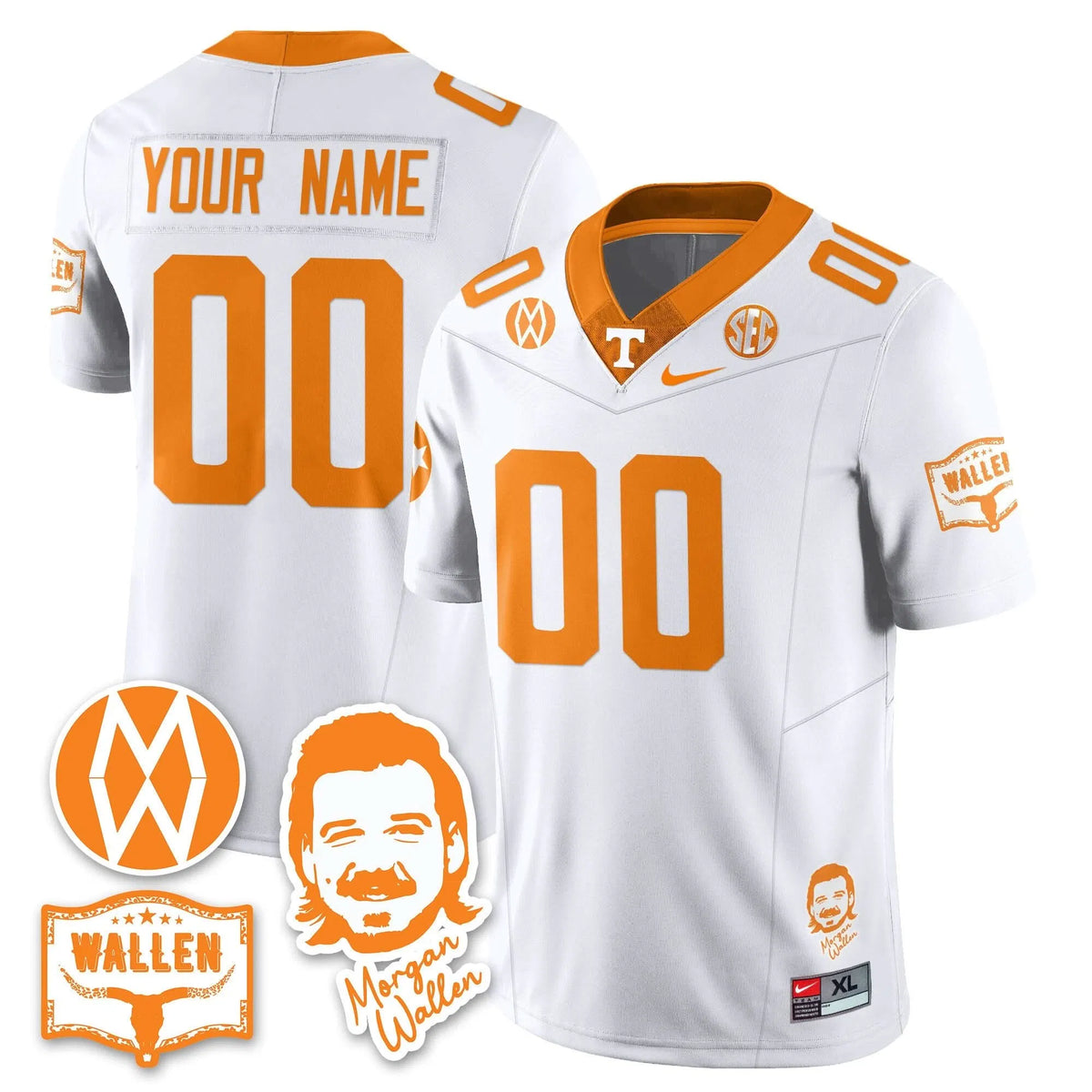 Personalized TV Morgan Wallen 2026 Custom Jersey - White Stitched