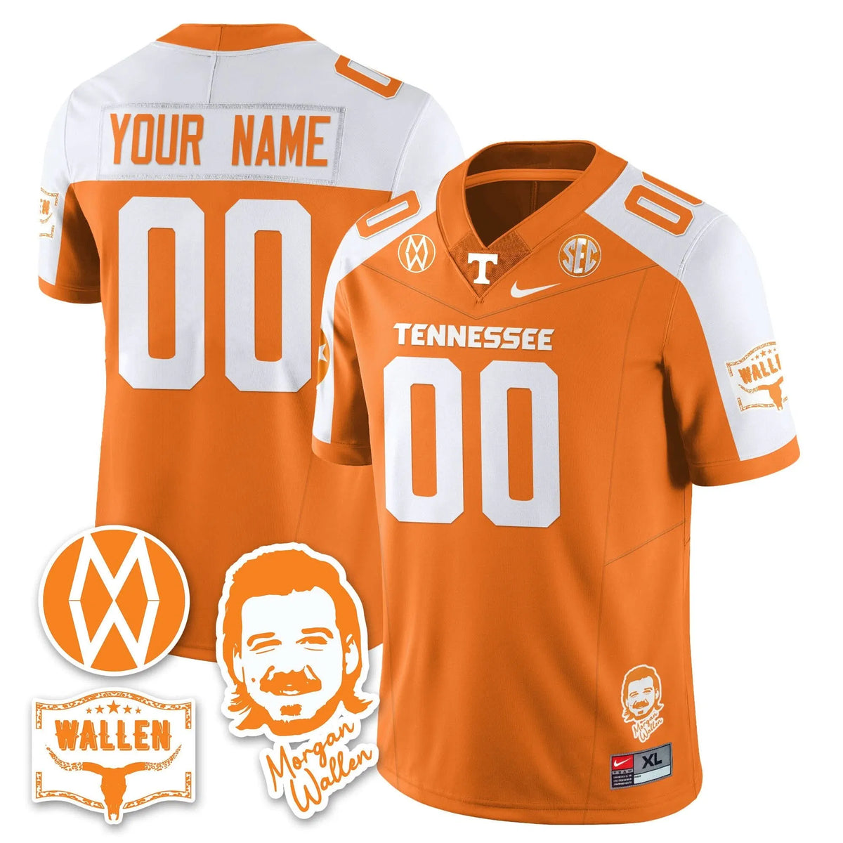 Personalized TV Morgan Wallen 2026 Custom Jersey - Orange Alternate Stitched