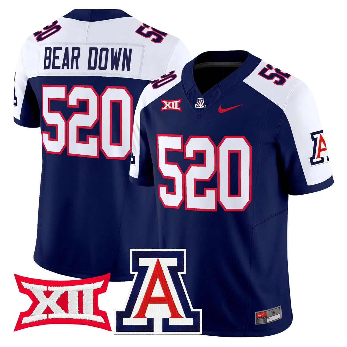 Personalized ARIZ 2026 Vapor Limited Jersey - Navy Alternate / Bear Down 520 Stitched