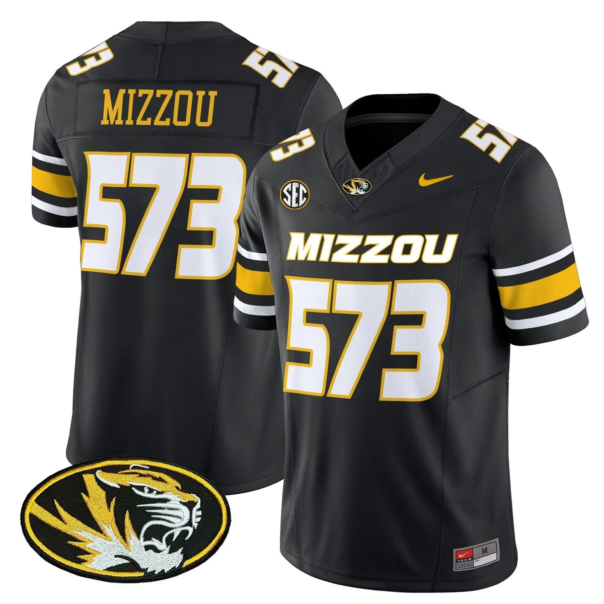 Personalized MT 2026 Vapor Limited Jersey - Black / Mizzou 573 Stitched