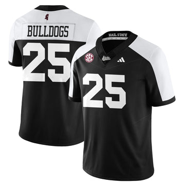 Personalized Mississippi State Football "Darkness" Limited Jersey - Black Alternate / Bulldogs - 25 Stitched