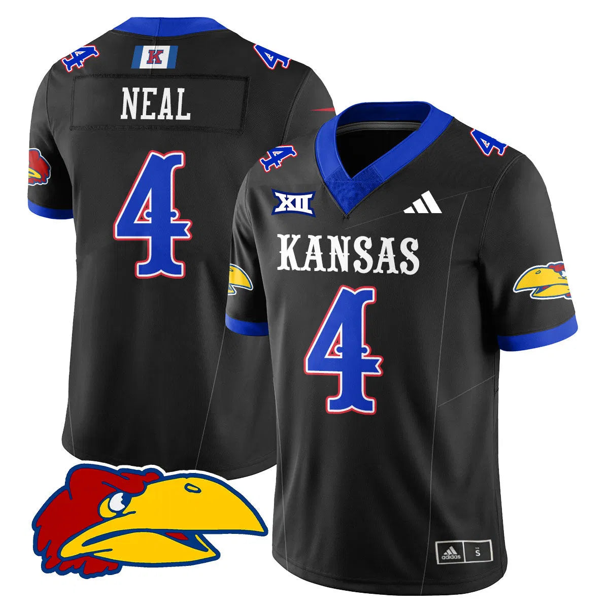 Personalized KJ Football 2026 Limited Jersey - Black / Devin. Neal - 4 Stitched