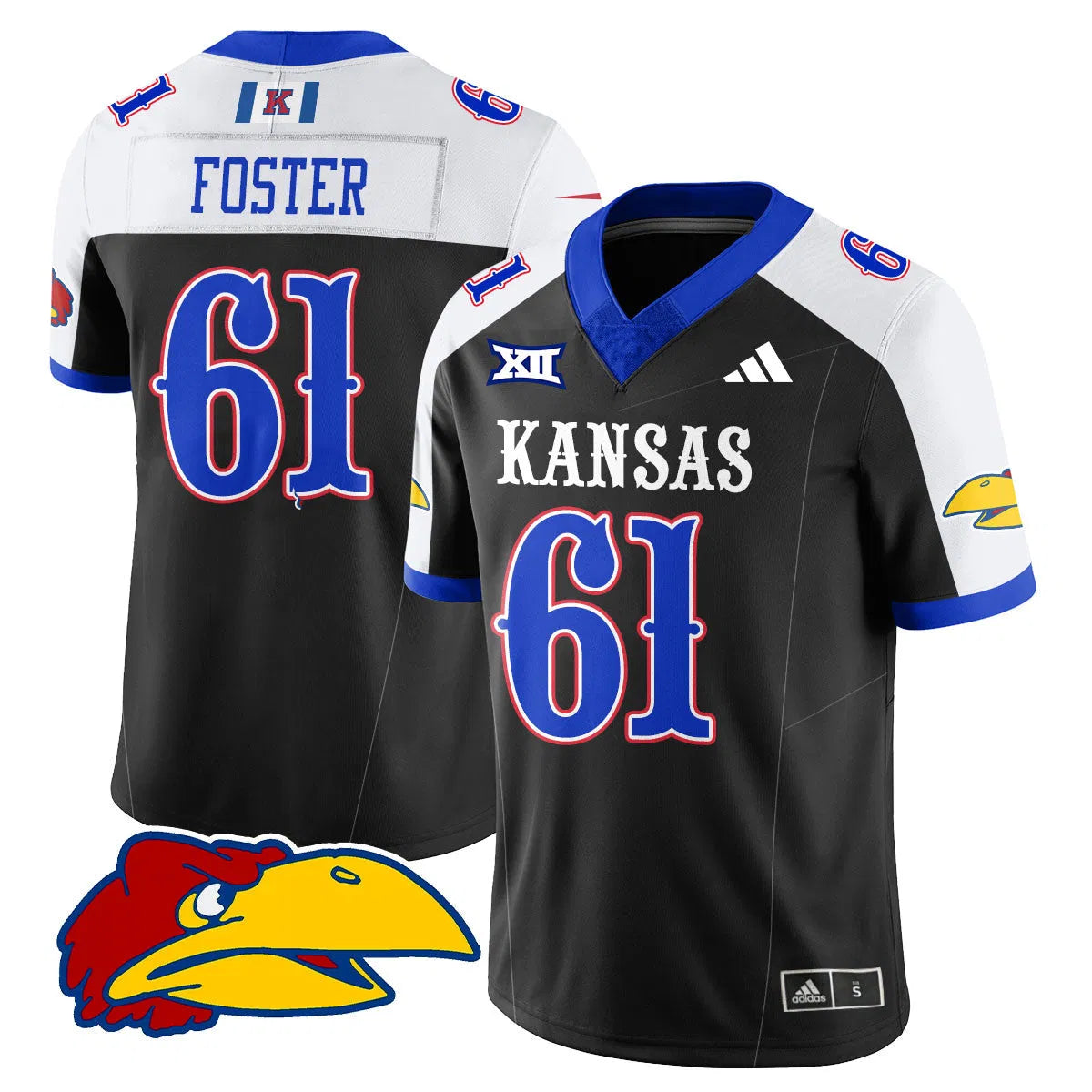 Personalized KJ Football 2026 Limited Jersey - Black Alternate / Bryce Foster.  61 Stitched