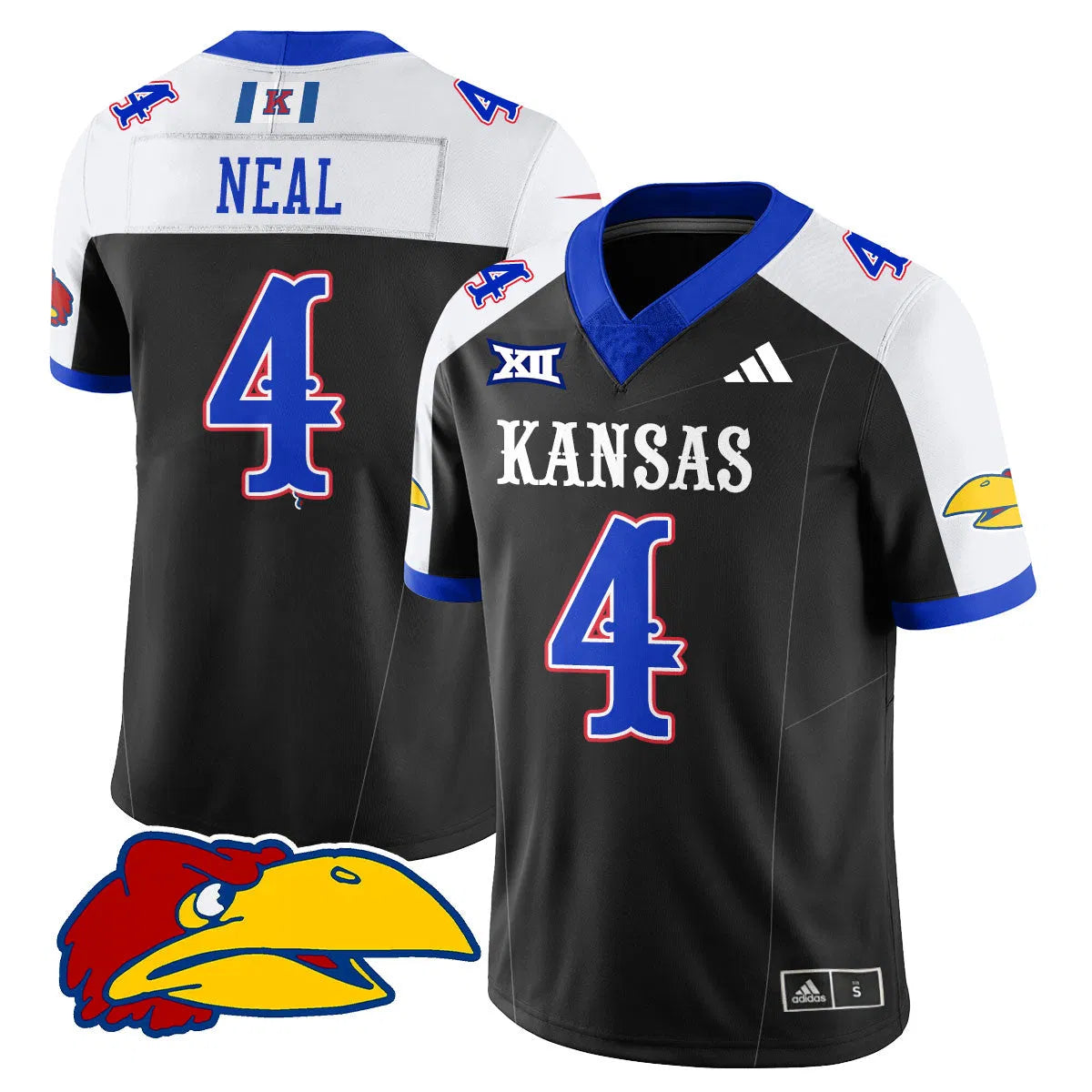 Personalized KJ Football 2026 Limited Jersey - Black Alternate / Devin. Neal - 4 Stitched