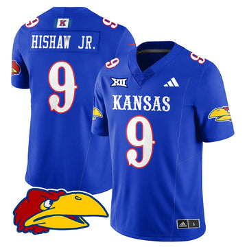 Personalized KJ Football 2026 Limited Jersey - Royal / Daniel Hishaw Jr. - 9 Stitched