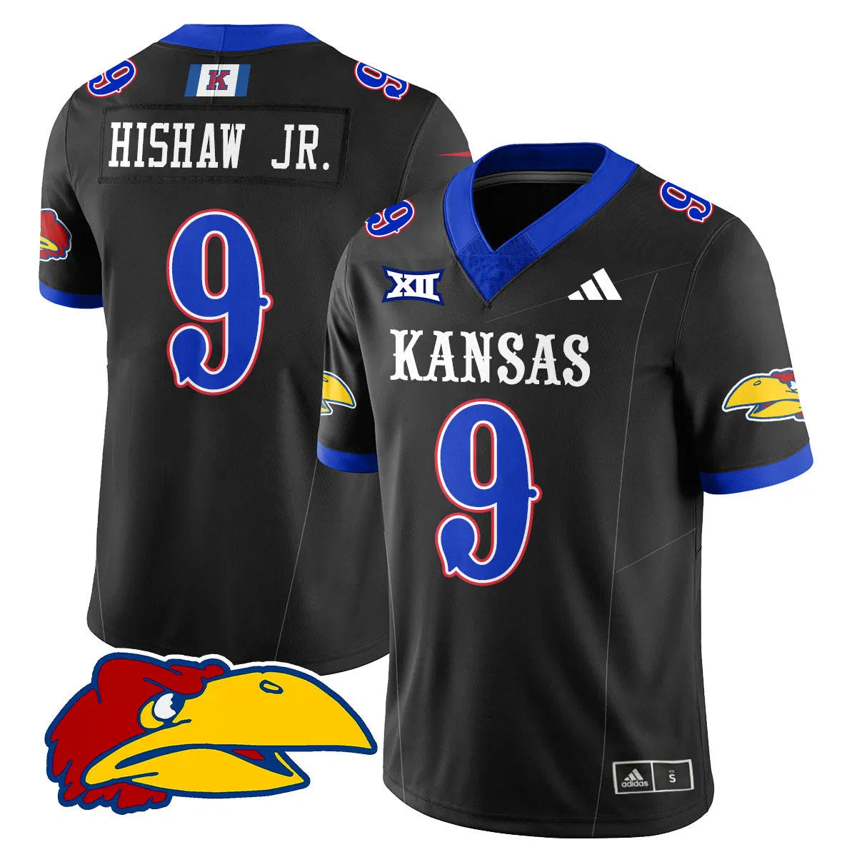 Personalized KJ Football 2026 Limited Jersey - Black / Daniel Hishaw Jr. - 9 Stitched