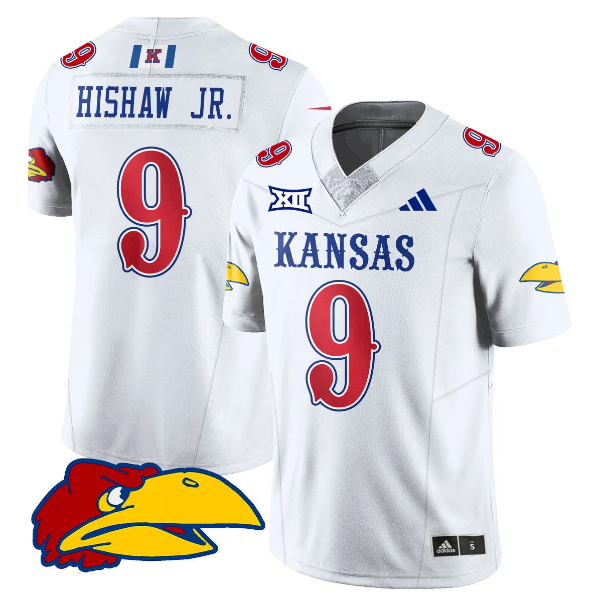 Personalized KJ Football 2026 Limited Jersey - White / Daniel Hishaw Jr. - 9 Stitched