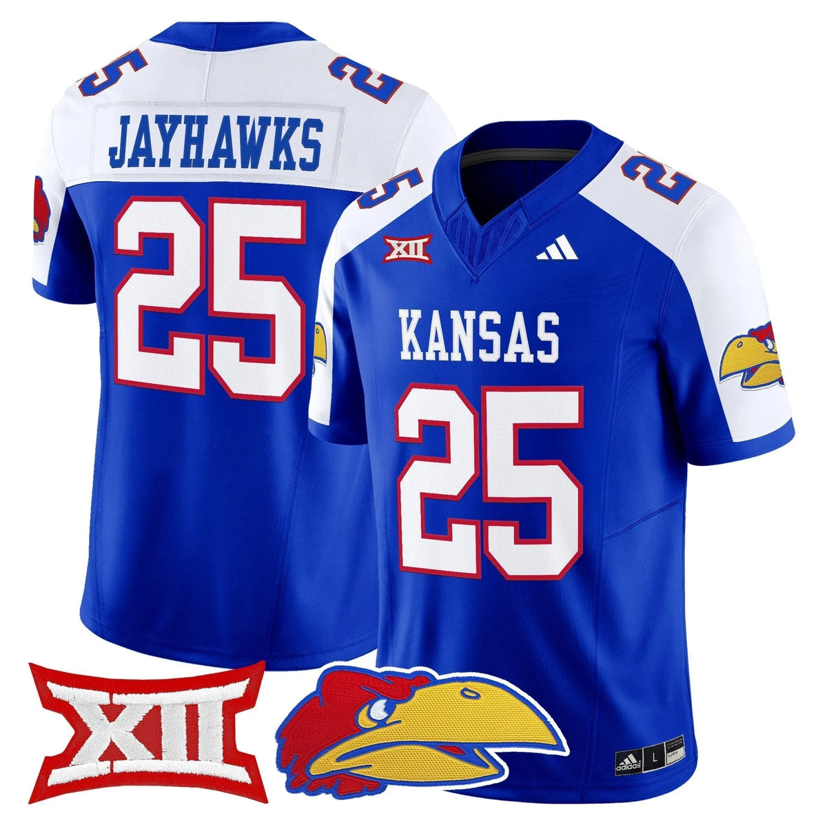 Personalized KJ 2026 Vapor Limited Jersey - Royal Alternate / #25 Jayhawks Stitched
