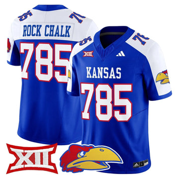 Personalized KJ 2026 Vapor Limited Jersey - Royal Alternate / Rock Chalk 785 Stitched