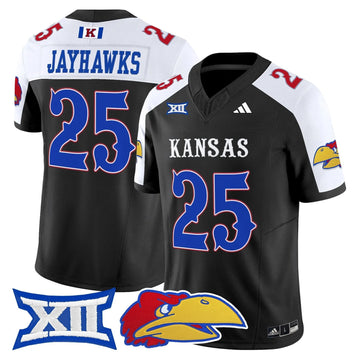 Personalized KJ 2026 Vapor Limited Jersey - Black Alternate / #25 Jayhawks Stitched