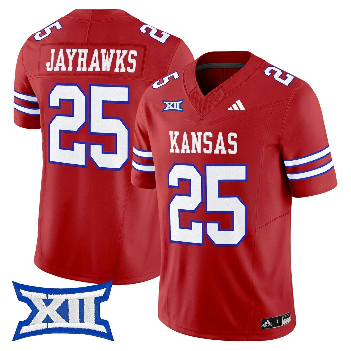 Personalized KJ 2026 Vapor Limited Jersey - Red / #25 Jayhawks Stitched