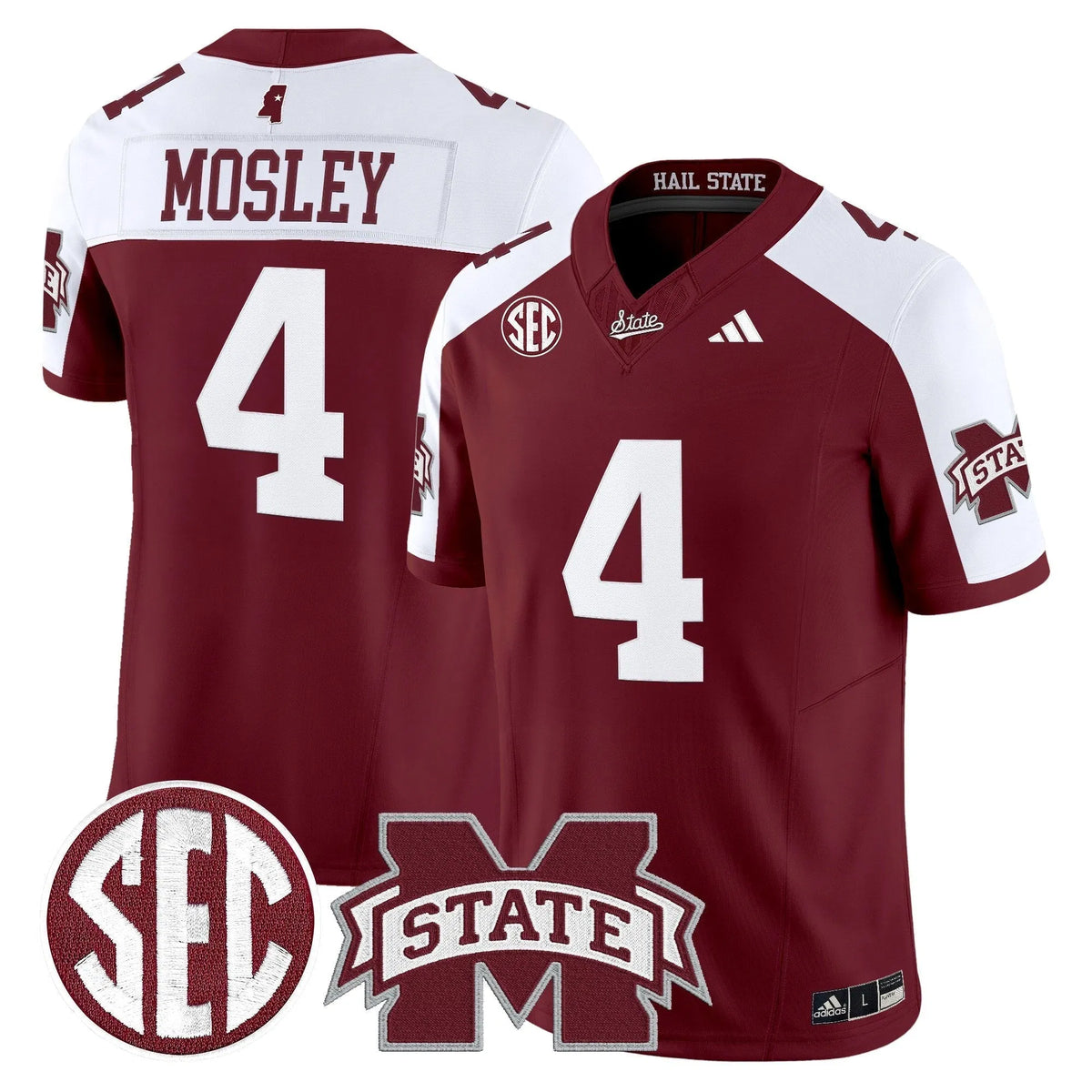 Personalized MSB 'Dark Mode' Vapor Limited Jersey - Maroon Alternate / Jordan Mosley Stitched