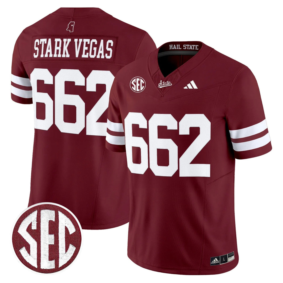 Personalized MSB 'Dark Mode' Vapor Limited Jersey - Maroon / Stark Vegas 662 Stitched