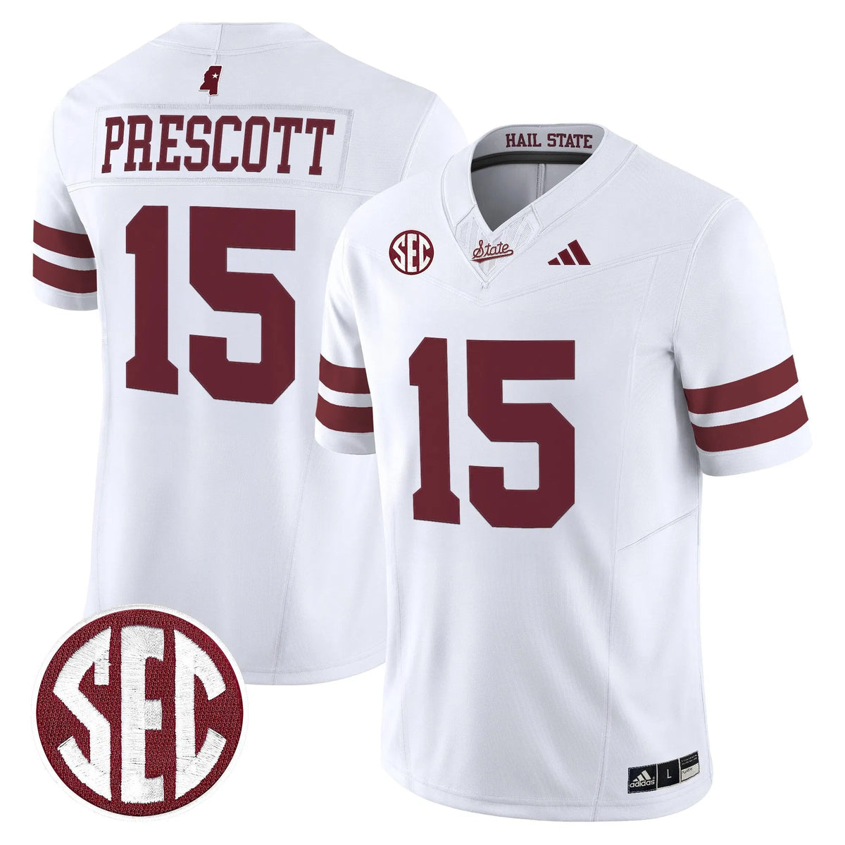 Personalized MSB 'Dark Mode' Vapor Limited Jersey - White / Dak Prescott Stitched
