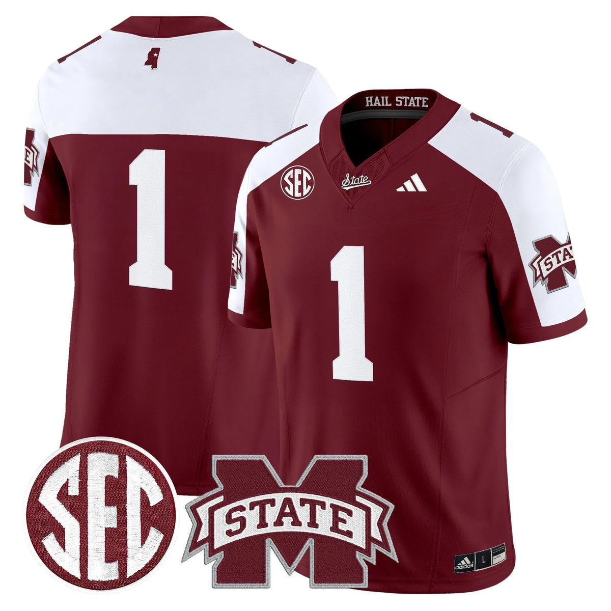 Personalized MSB 'Dark Mode' Vapor Limited Jersey - Maroon Alternate / #1 Team Stitched