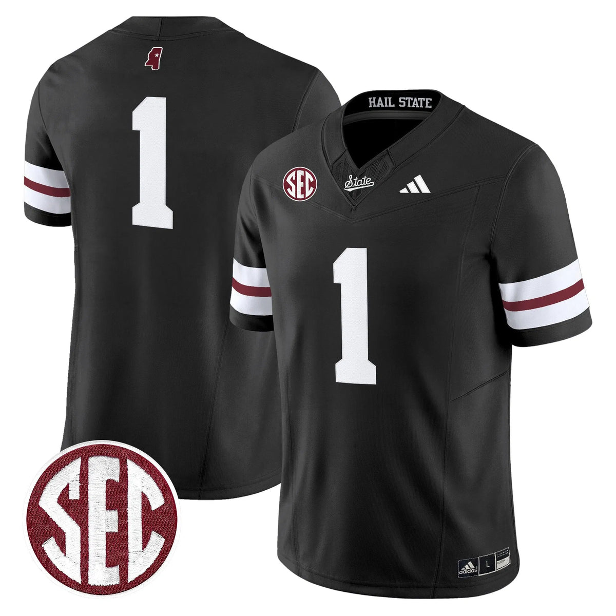 Personalized MSB 'Dark Mode' Vapor Limited Jersey - Black / #1 Team Stitched