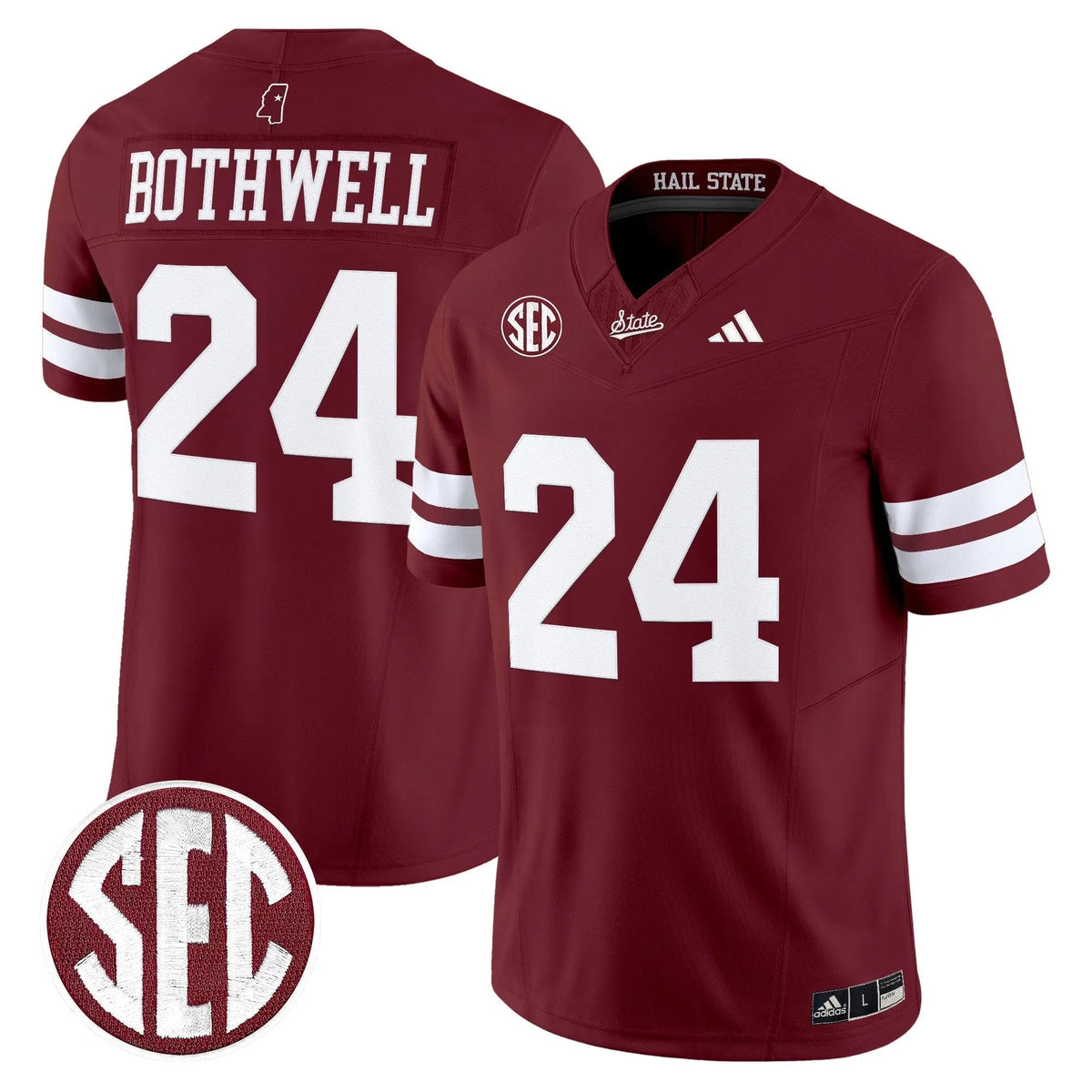 Personalized MSB 'Dark Mode' Vapor Limited Jersey - Maroon / Fluff Bothwell Stitched