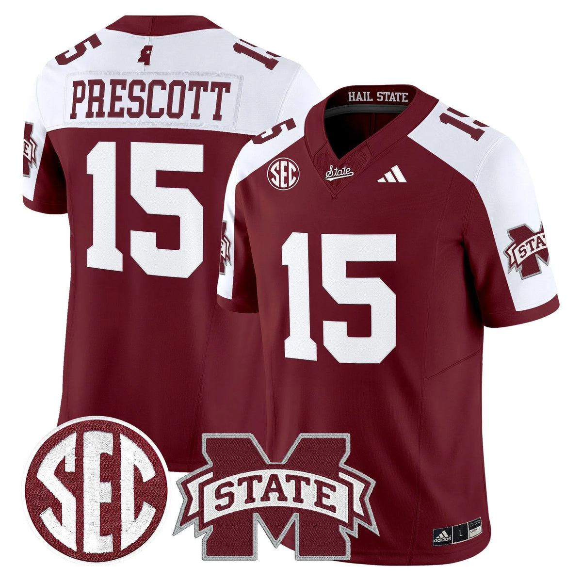 Personalized MSB 'Dark Mode' Vapor Limited Jersey - Maroon Alternate / Dak Prescott Stitched