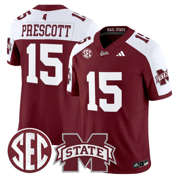 Personalized MSB 'Dark Mode' Vapor Limited Jersey - Maroon Alternate / Dak Prescott Stitched