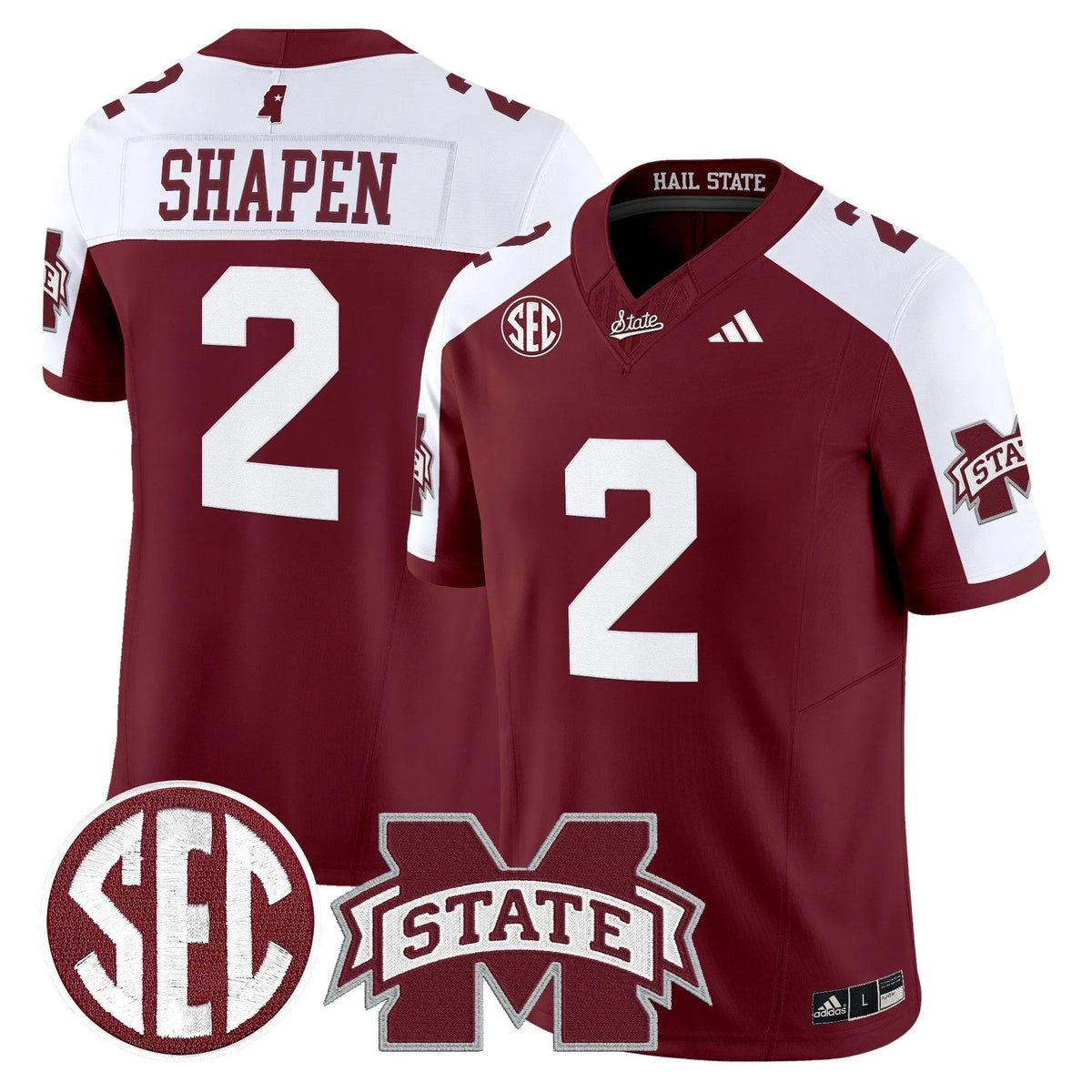 Personalized MSB 'Dark Mode' Vapor Limited Jersey - Maroon Alternate / Blake Shapen Stitched