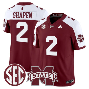 Personalized MSB 'Dark Mode' Vapor Limited Jersey - Maroon Alternate / Blake Shapen Stitched