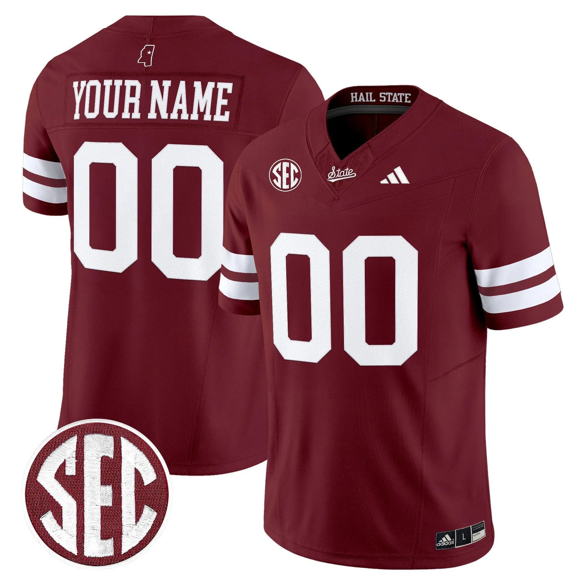 Personalized MSB 'Dark Mode' Vapor Limited Custom Jersey - Maroon Stitched