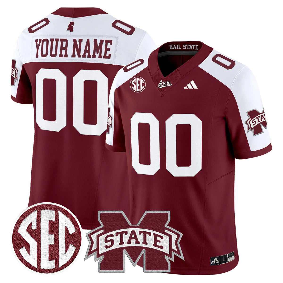 Personalized MSB 'Dark Mode' Vapor Limited Custom Jersey - Maroon Alternate Stitched