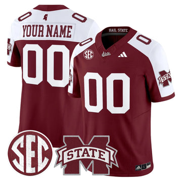Personalized MSB 'Dark Mode' Vapor Limited Custom Jersey - Maroon Alternate Stitched
