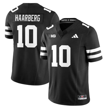Personalized Nebraska Football 2026 "Blackout" Jersey - Black / Heinrich Haarberg - 10 Stitched