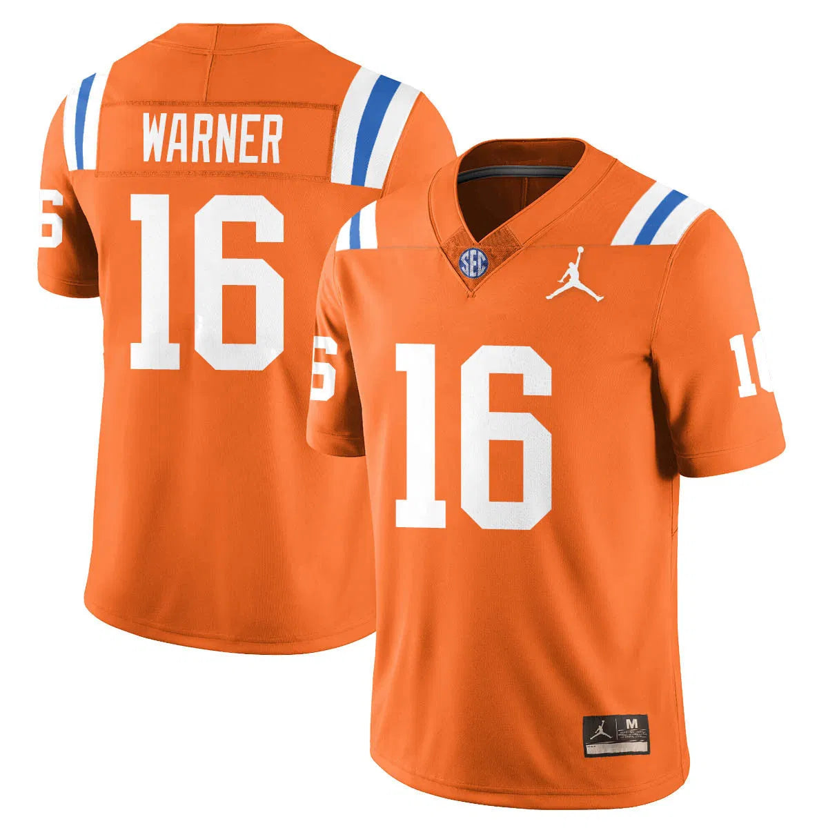 Personalized FG Bring Back 1960s Throwback Jersey - Orange / Aidan Warner - 16 Stitched