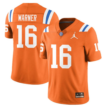 Personalized FG Bring Back 1960s Throwback Jersey - Orange / Aidan Warner - 16 Stitched