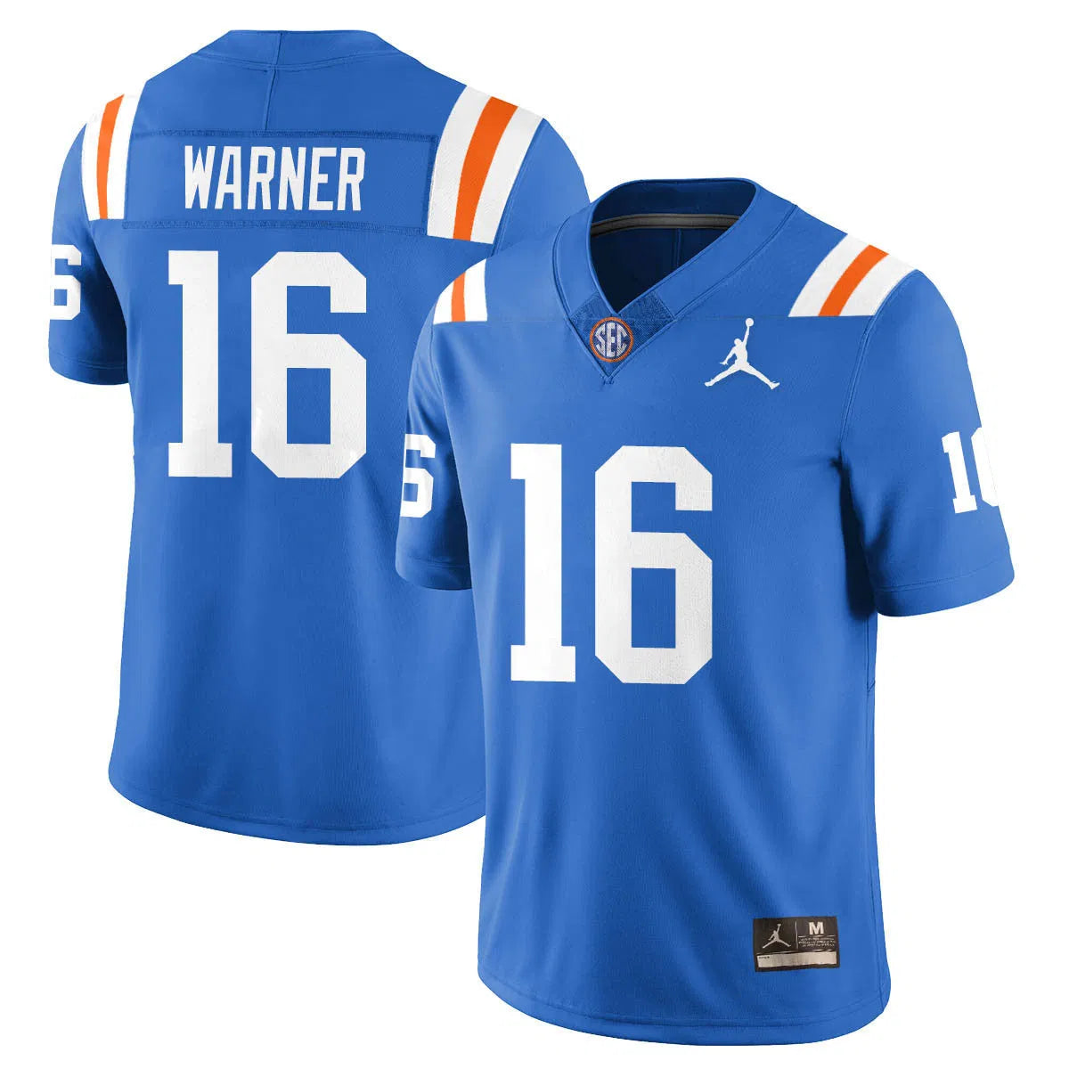 Personalized FG Bring Back 1960s Throwback Jersey - Blue / Aidan Warner - 16 Stitched