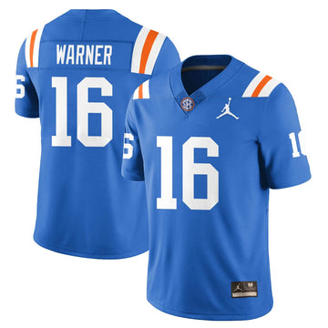 Personalized FG Bring Back 1960s Throwback Jersey - Blue / Aidan Warner - 16 Stitched