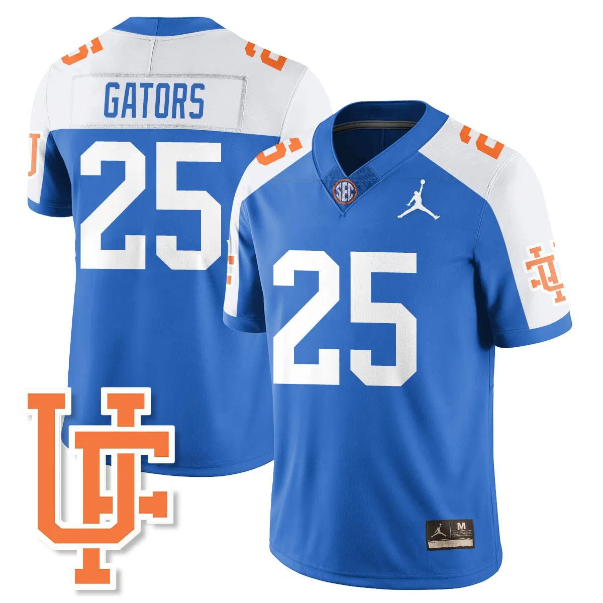 Personalized FG Bring Back 1960s Throwback Jersey - Blue Alternate / Gators - 25 Stitched