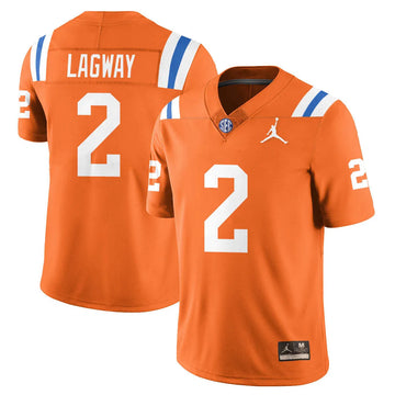 Personalized FG Bring Back 1960s Throwback Jersey - Orange / DJ Lagway 2 Stitched