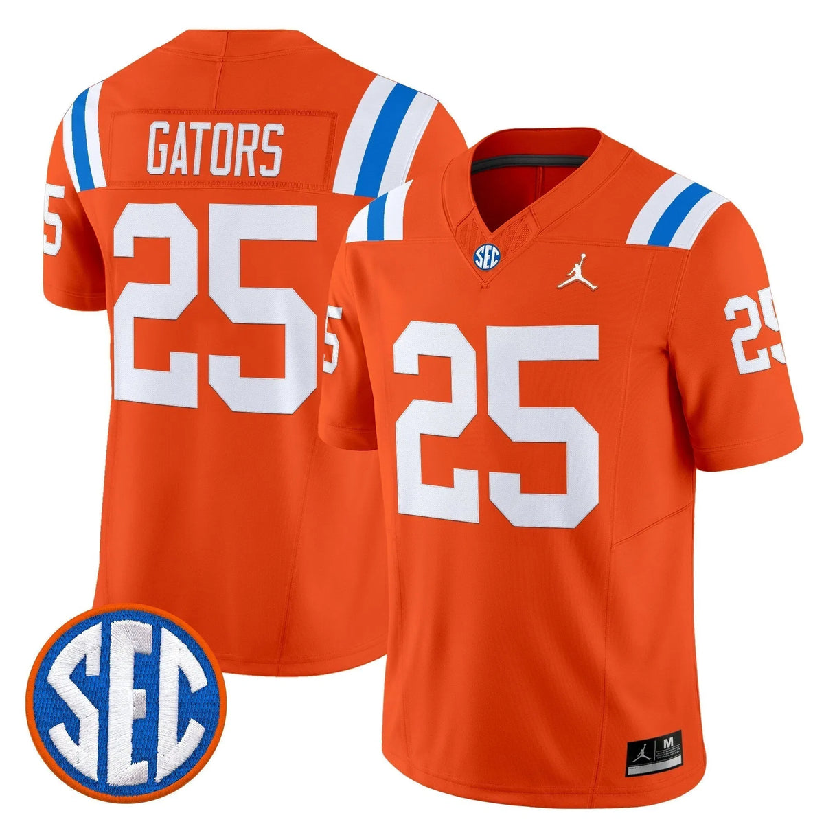 Personalized FG '1960s Throwback' Vapor Limited Jersey - Orange / #25 Gators Stitched