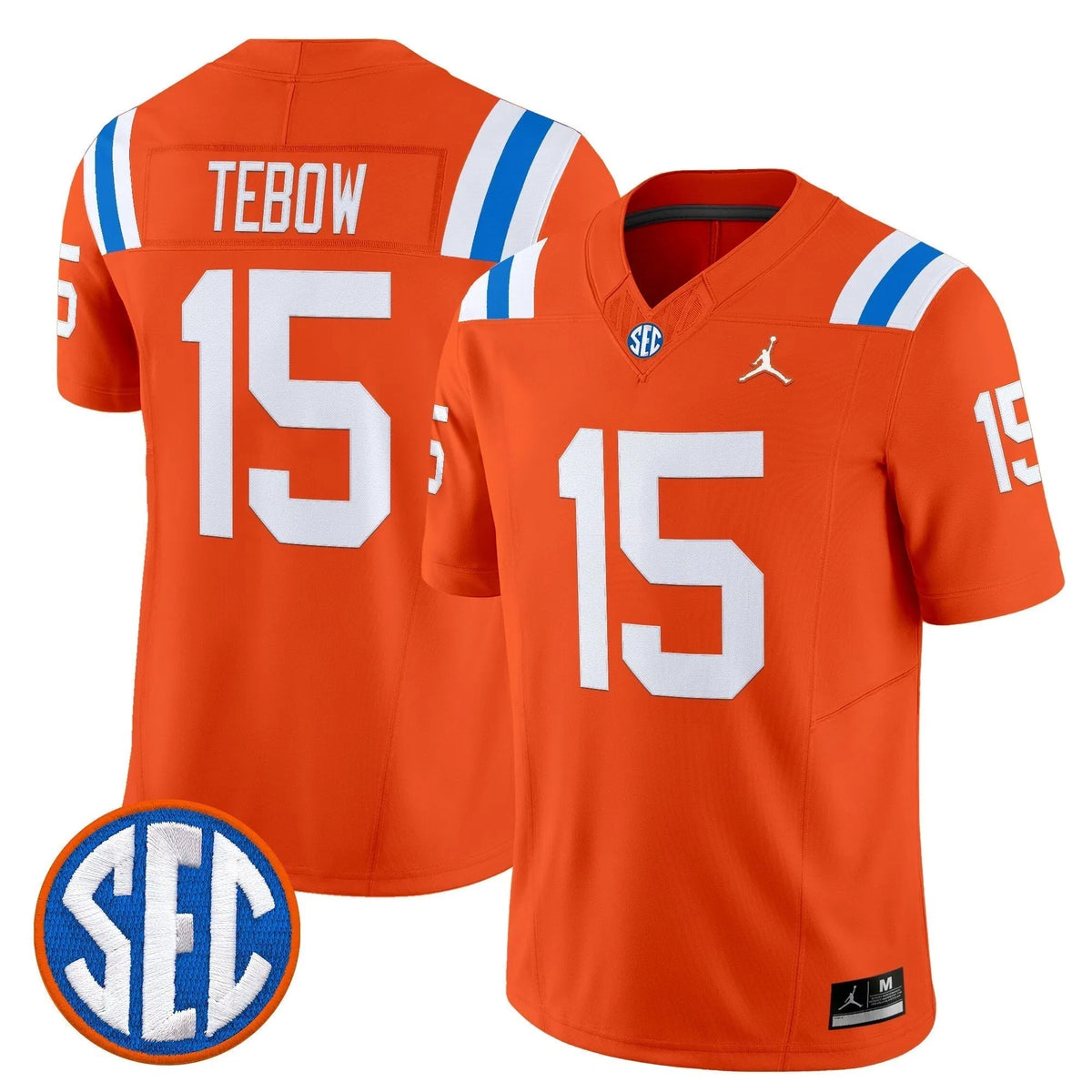 Personalized FG '1960s Throwback' Vapor Limited Jersey - Orange / Tim Tebow Stitched