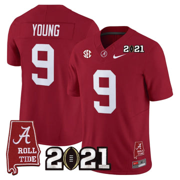 Personalized ACT '2021 CFP National Championship' Vapor Limited Jersey - Alabama Map - Crimson / Bryce Young Stitched