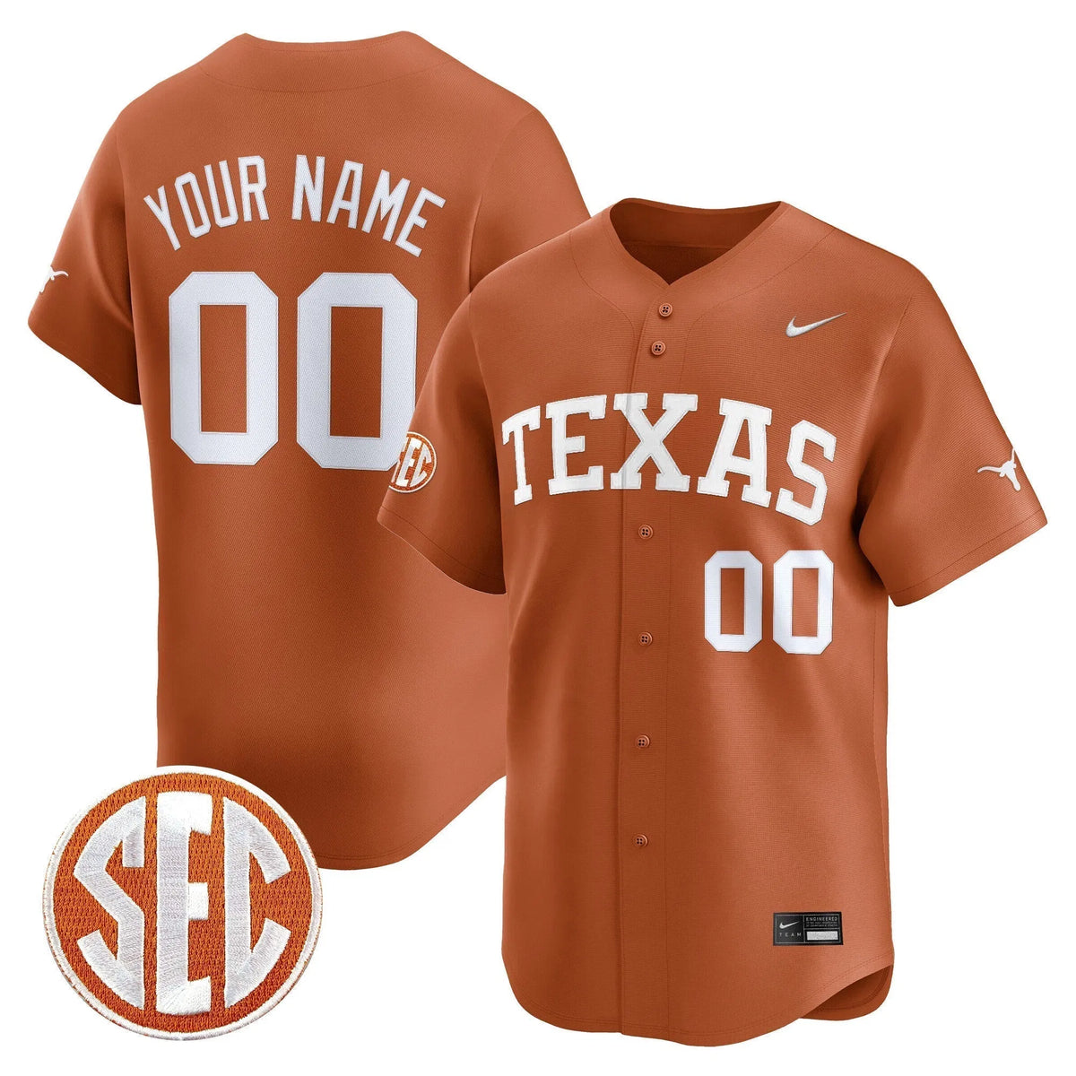 Personalized TL 2026 Vapor Baseball Custom Jersey - Stitched - Orange Stitched