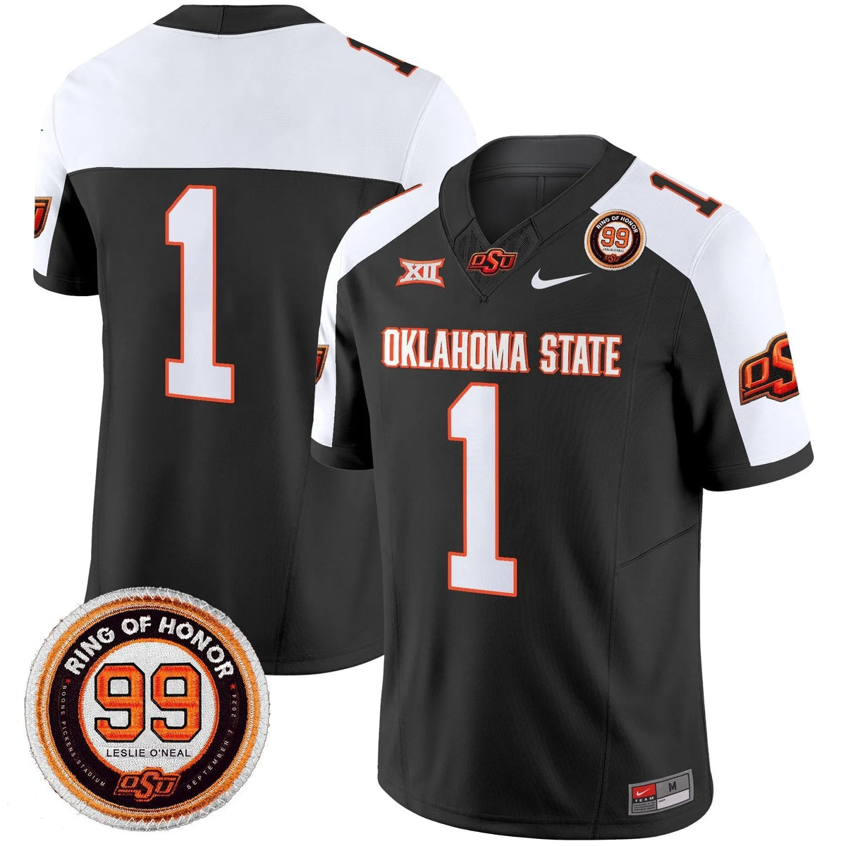 Personalized OSD 2026 Vapor Limited Jersey - Leslie O'neal Patch - Black Alternate / #1 Team Stitched