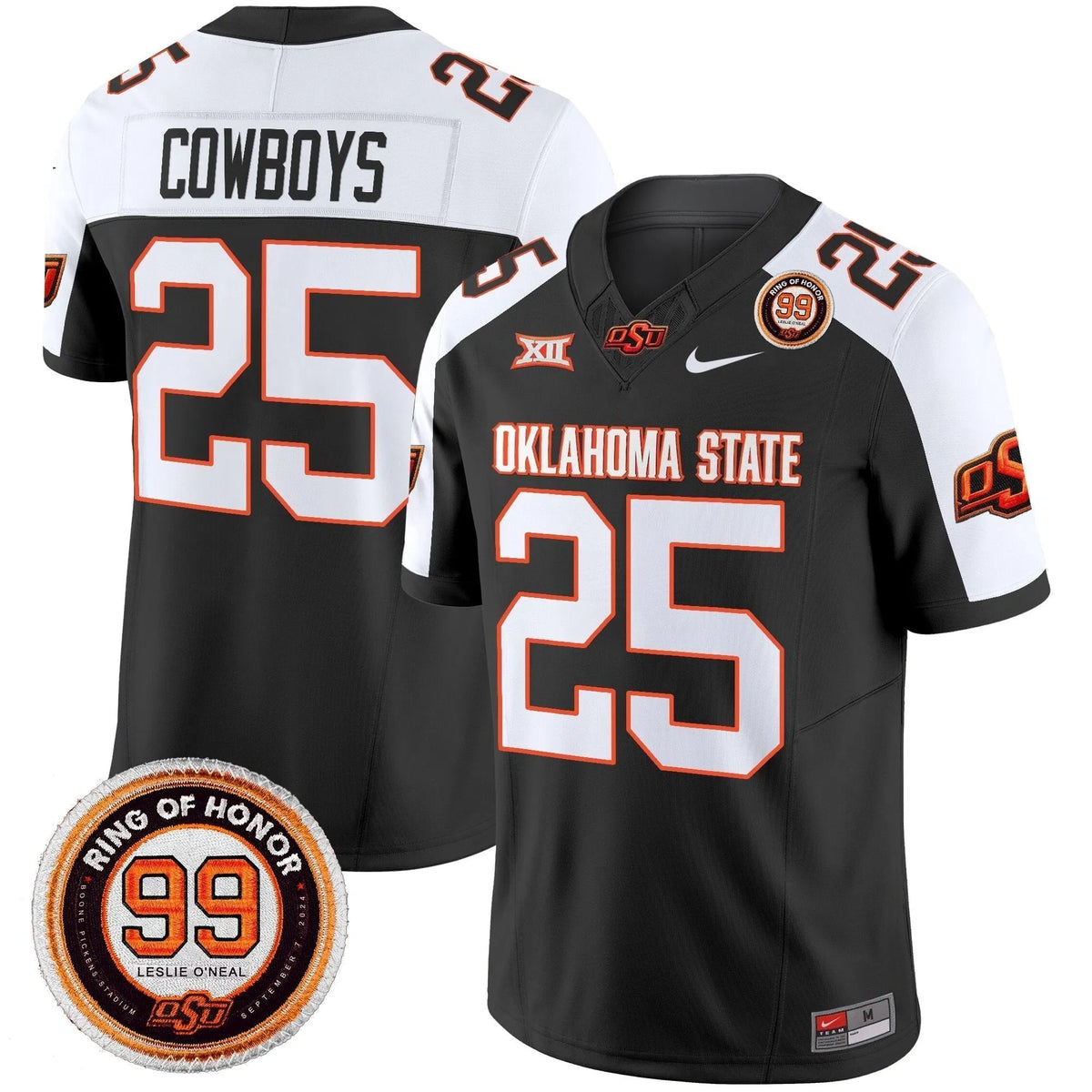 Personalized OSD 2026 Vapor Limited Jersey - Leslie O'neal Patch - Black Alternate / #25 Cowboys Stitched
