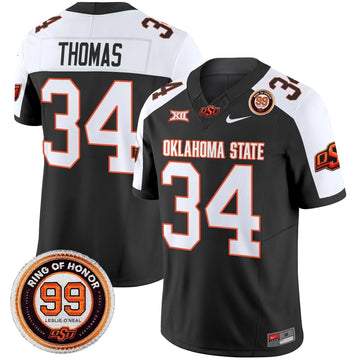 Personalized OSD 2026 Vapor Limited Jersey - Leslie O'neal Patch - Black Alternate / Thurman Thomas Stitched
